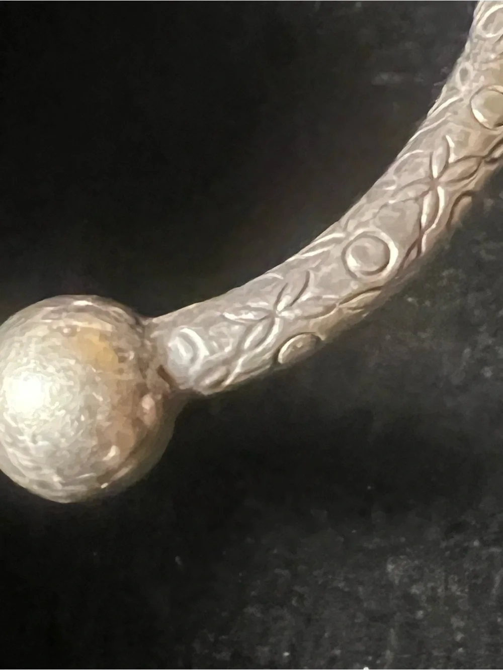 Vintage Men’s Sterling Silver West Indian Bangle
